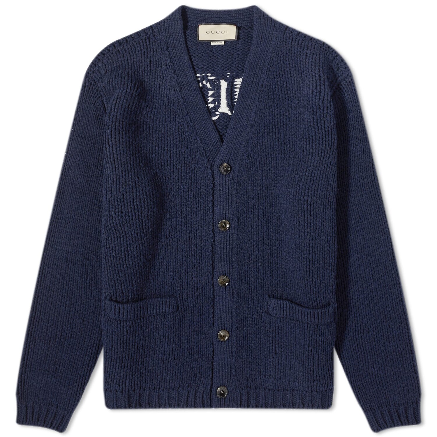 

Кардиган Gucci Intarsia Logo, синий