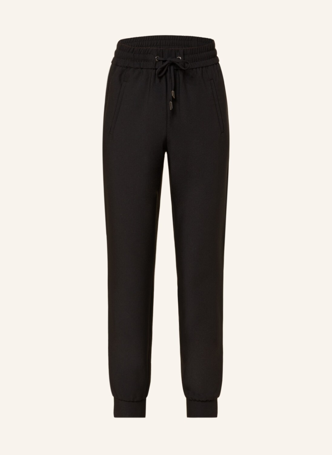 

Брюки s.Oliver BLACK LABEL im Jogging-Stil, черный