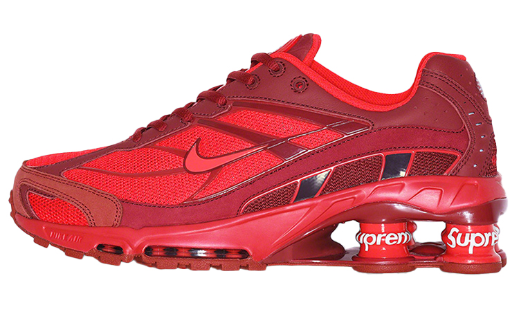 Кроссовки Supreme x Nike Shox Ride 2 SP красные цена и фото