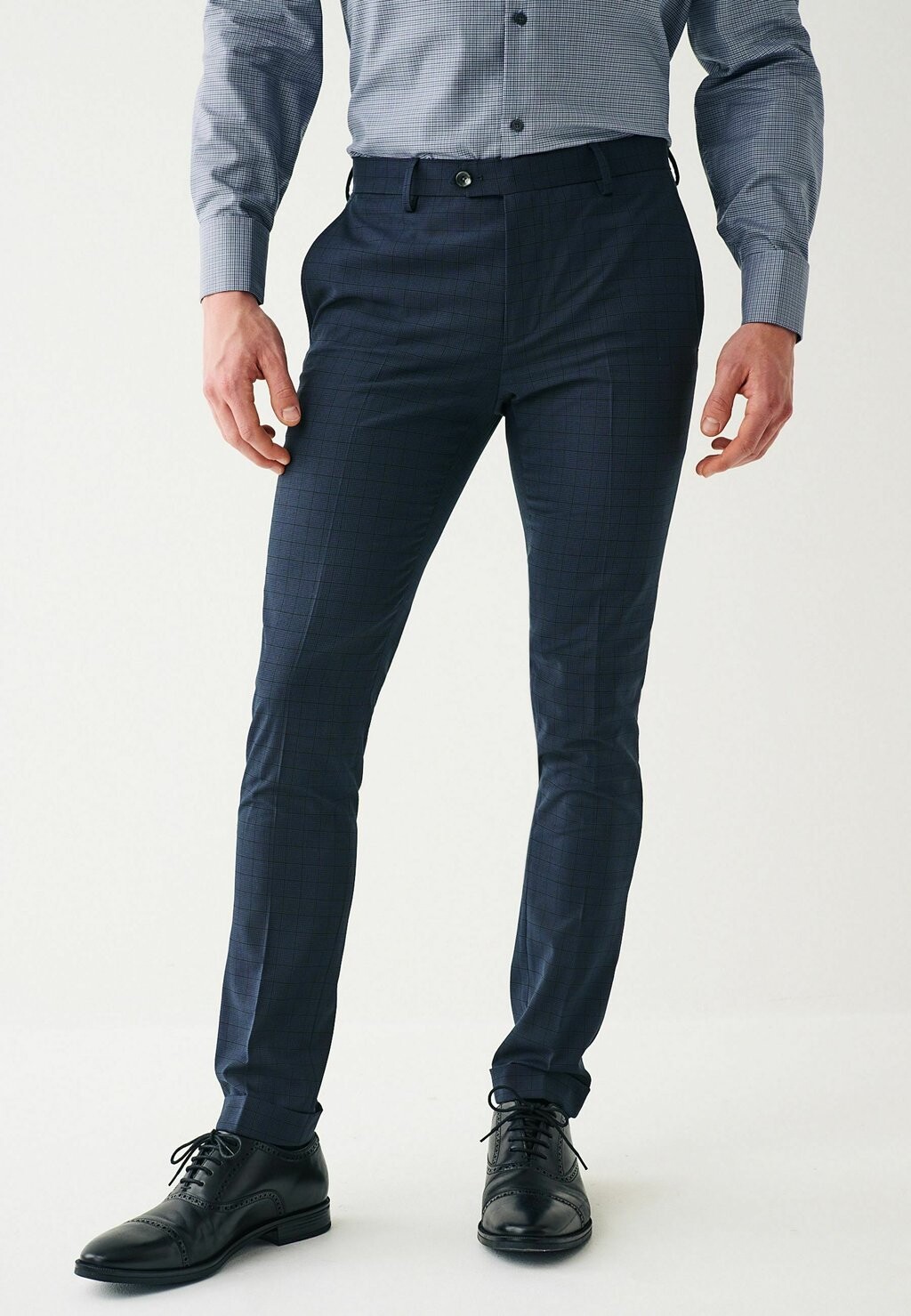 

Чиносы CHECK CHINOS BRIGHT SLIM FIT Next, цвет bright blue