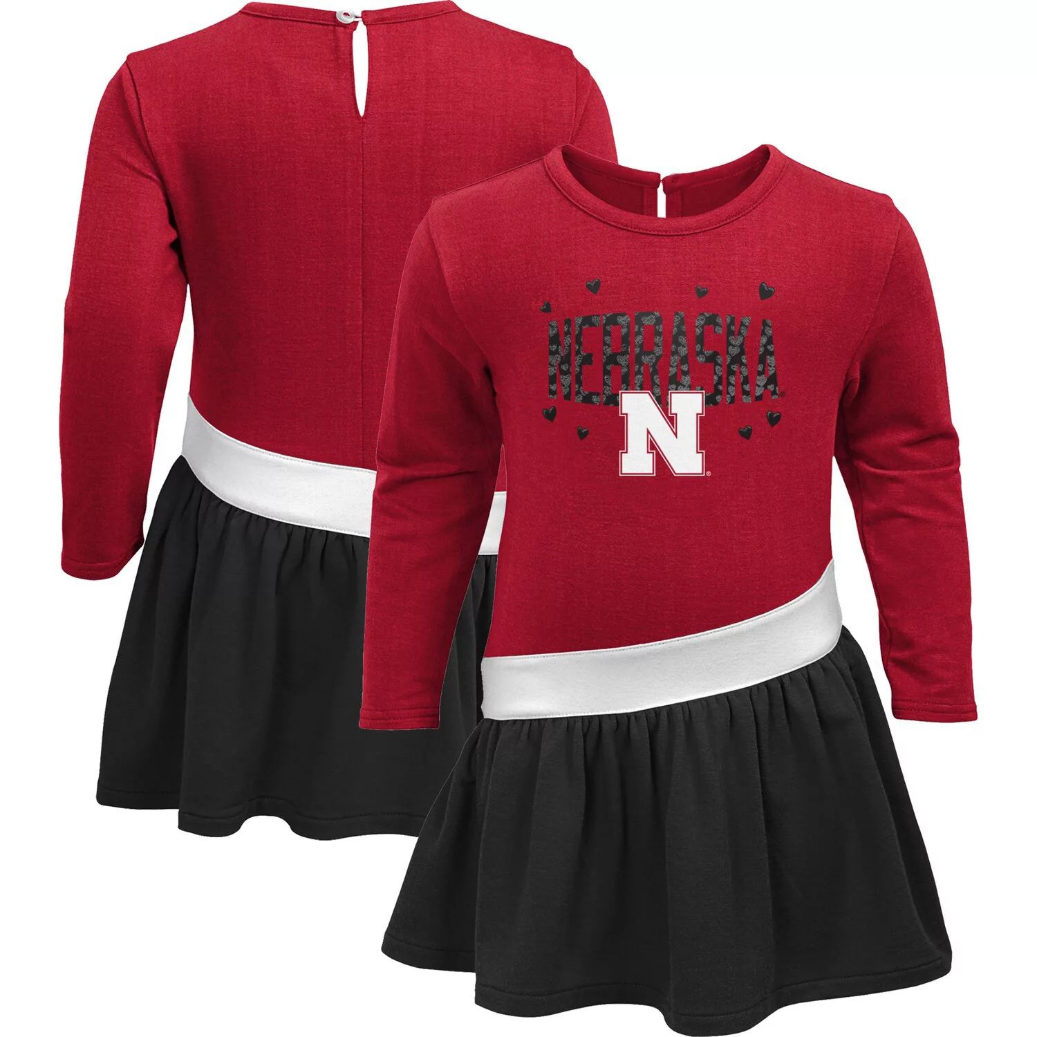 

Платье из френч-махра для малышей Scarlet Nebraska Huskers Heart to Heart Outerstuff