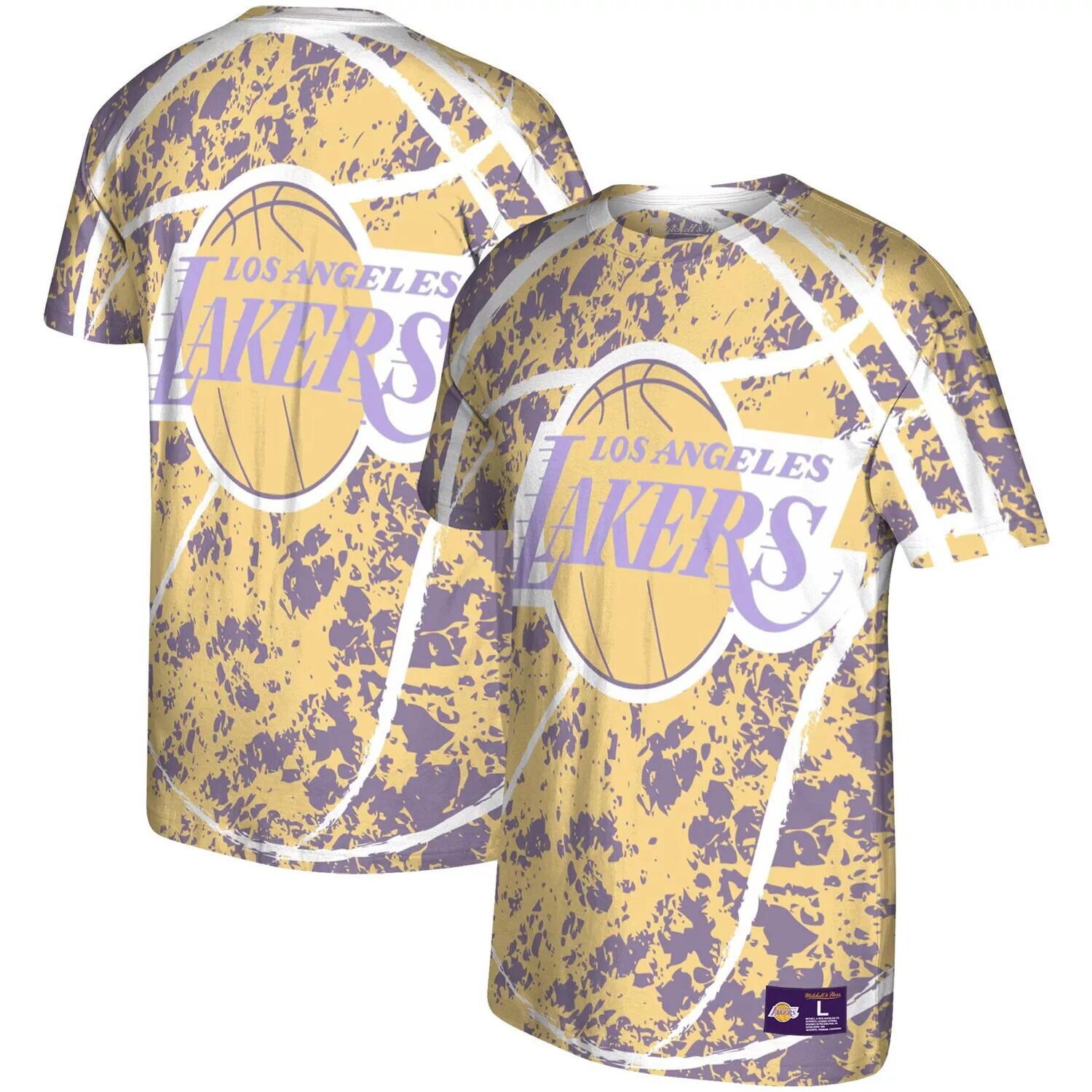 

Мужская футболка Mitchell & Ness Gold Los Angeles Lakers Hardwood Classics Jumbotron