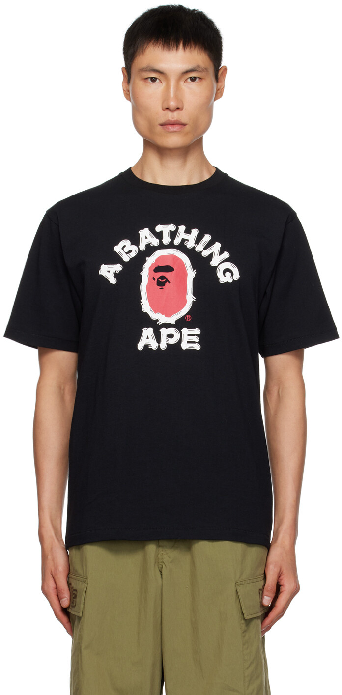 

Черная футболка Brush College BAPE
