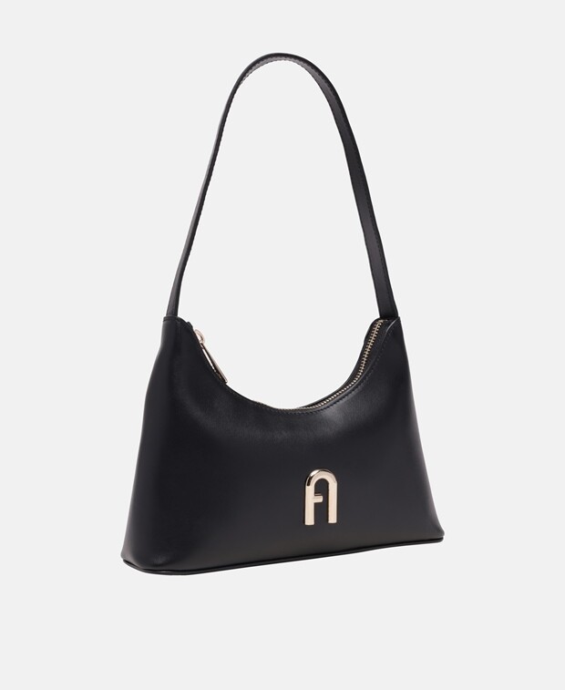 

Кожаная сумка через плечо Furla, черный