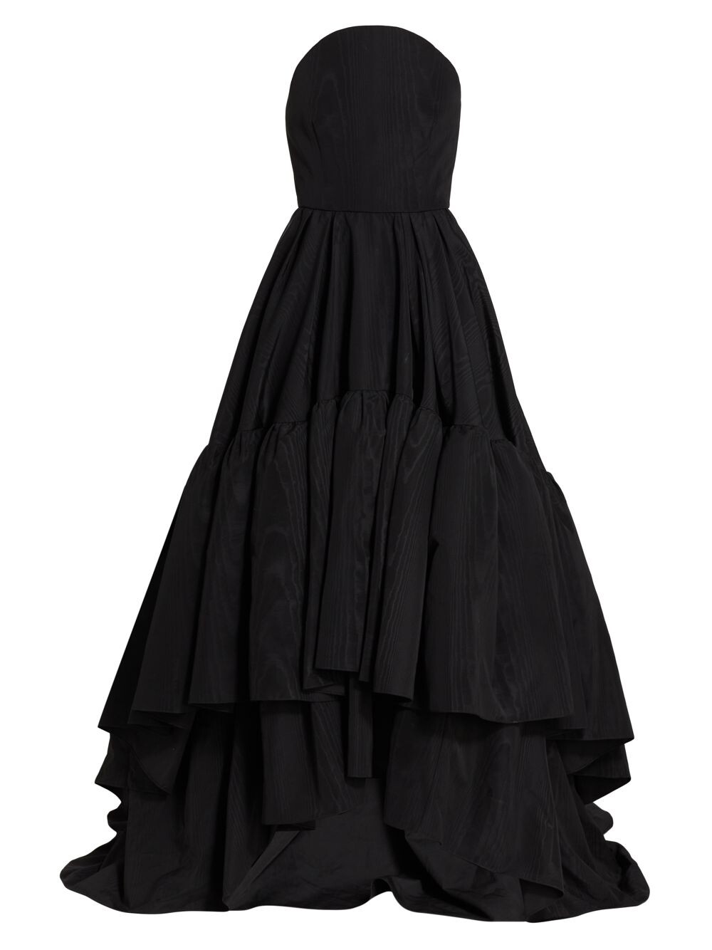 

Ярусное платье без бретелек Moire Faille Jason Wu Collection, черный