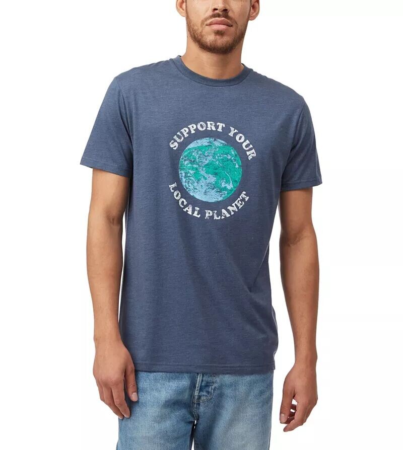 

Мужская футболка с короткими рукавами и рисунком Tentree Support Planet