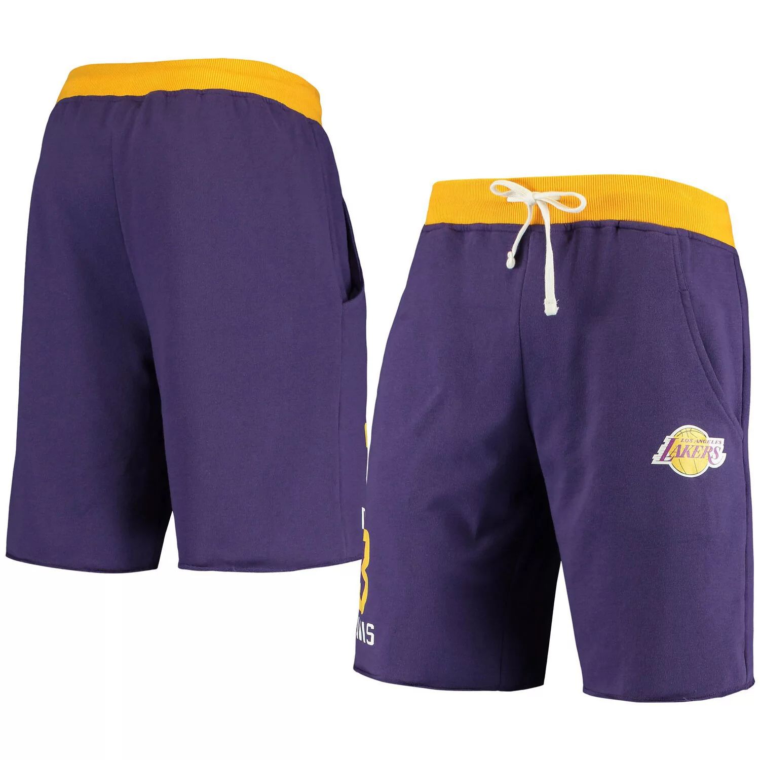 Мужские фиолетовые шорты Anthony Davis Los Angeles Lakers с именем и номером