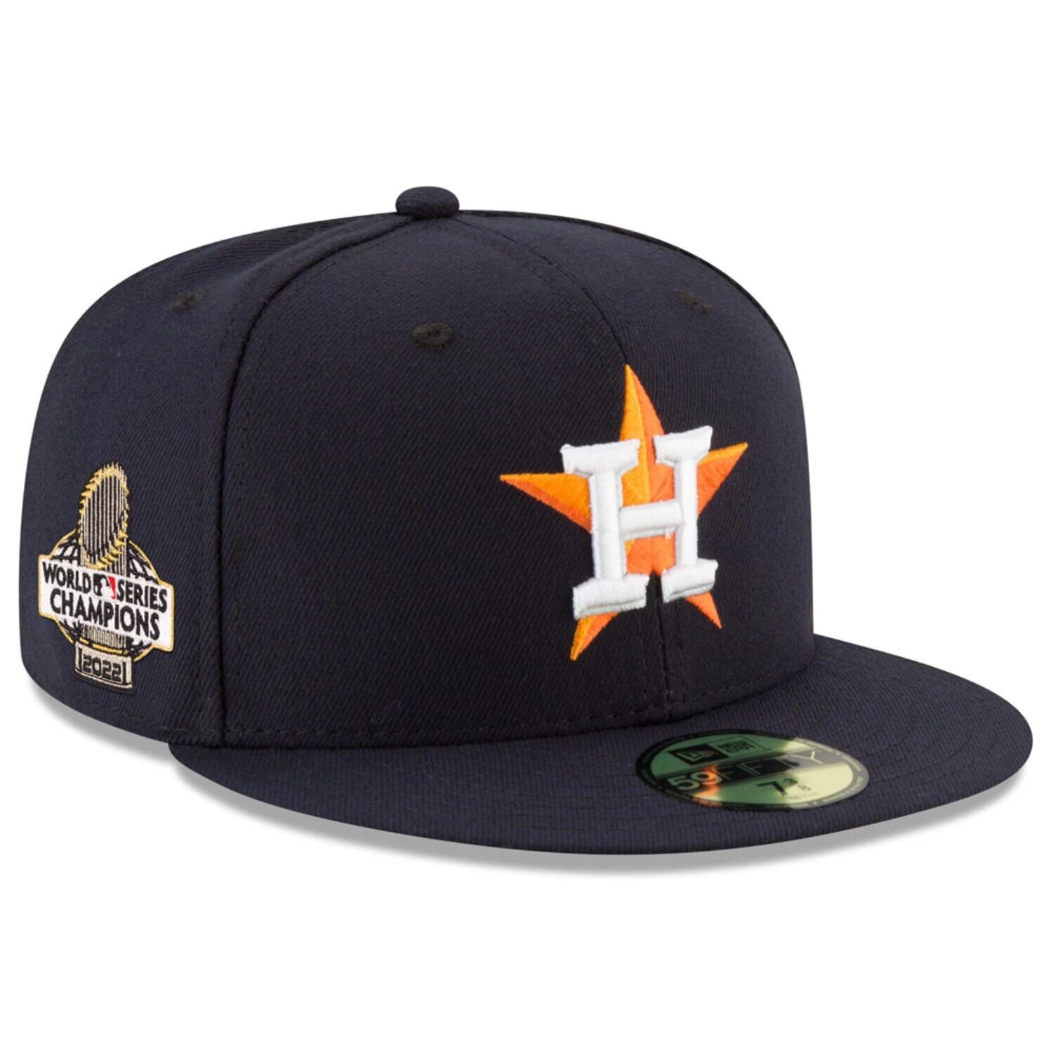 

Мужская бейсболка New Era Navy Houston Astros 2022 World Series Champions Home с нашивкой 59FIFTY.
