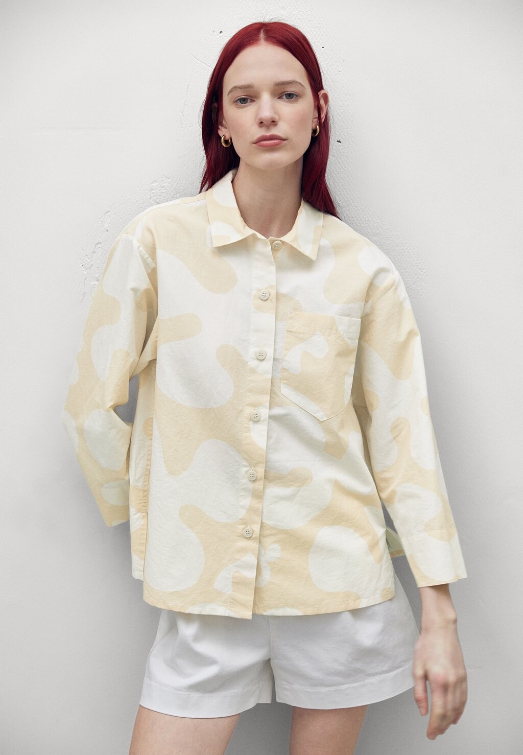 

Блузка Marimekko, песочный/белый