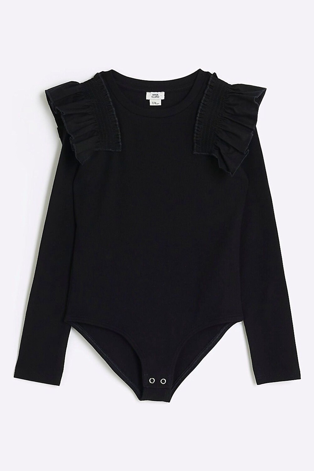 Боди для девочек с оборками River Island, черный