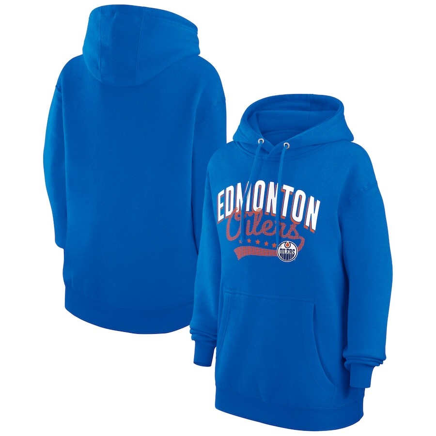 

Пуловер с капюшоном G-III 4Her by Carl Banks Edmonton Oilers, роял