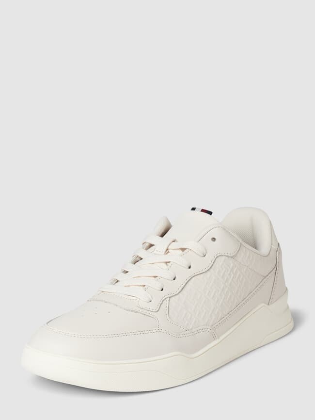 

Кроссовки из смесовой кожи с лейблом Tommy Hilfiger, белый