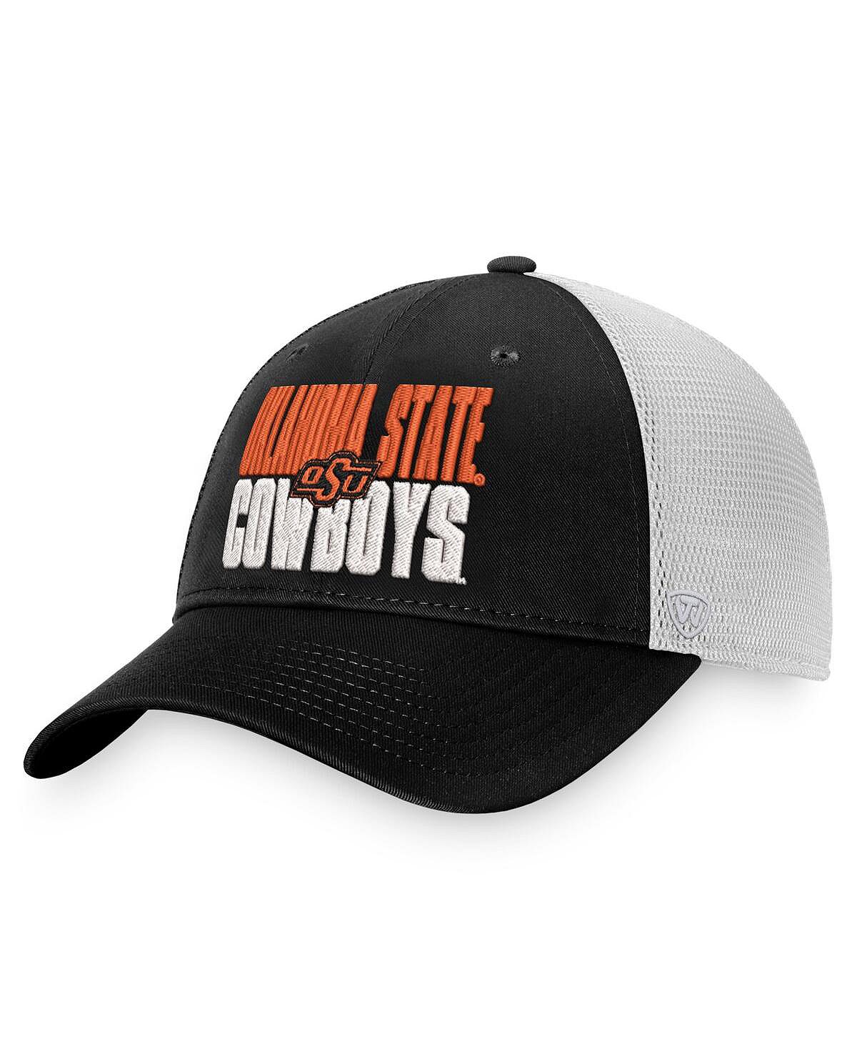 

Мужская черно-белая кепка Snapback Oklahoma State Cowboys Stockpile Trucker Top of the World