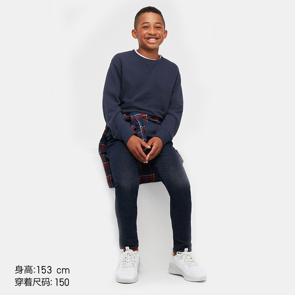 

Толстовка Uniqlo унисекс с длинными рукавами, темно-синий