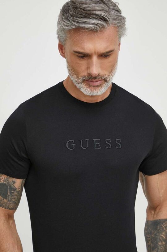 

Хлопковая футболка Guess, черный