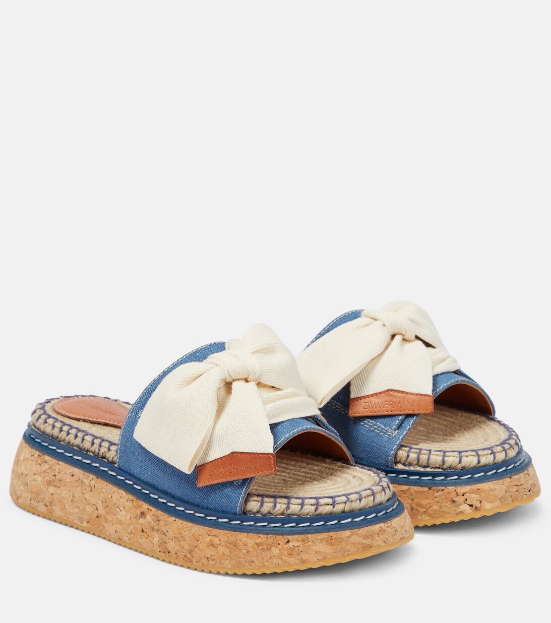 

Джинсовые мюли эспадрильи Bow Flatform Zimmermann, синий