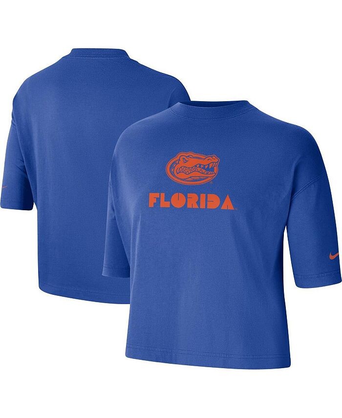 

Женская укороченная футболка Royal Florida Gators Nike, синий