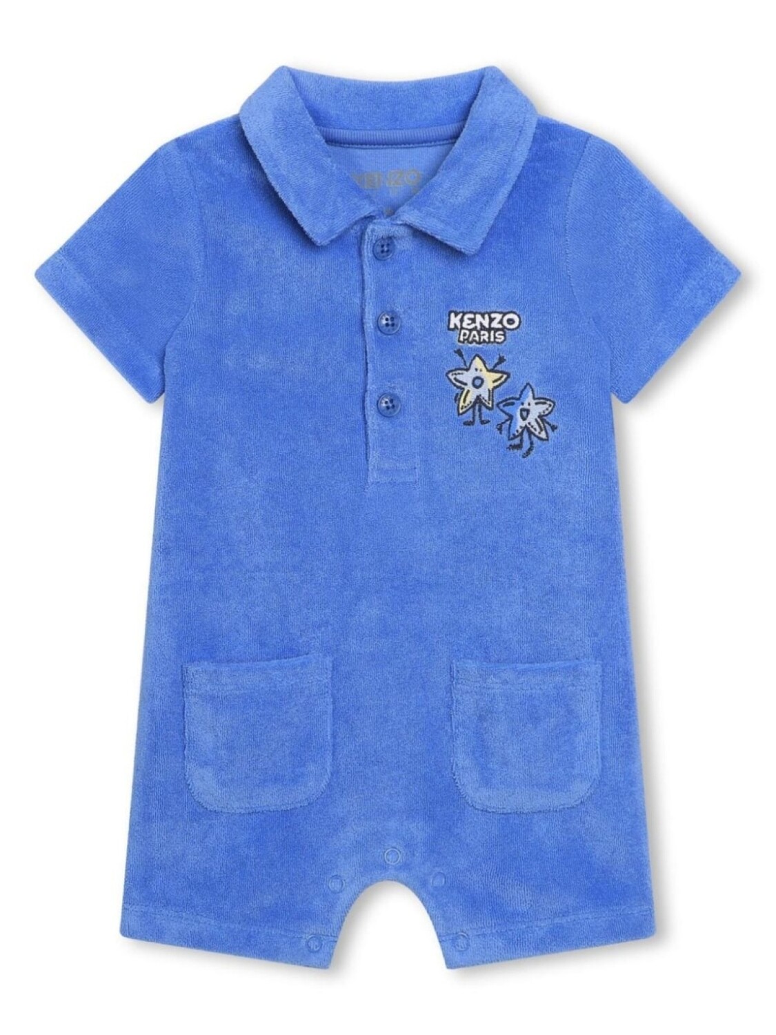 

Kenzo Kids махровый комбинезон с логотипом, синий