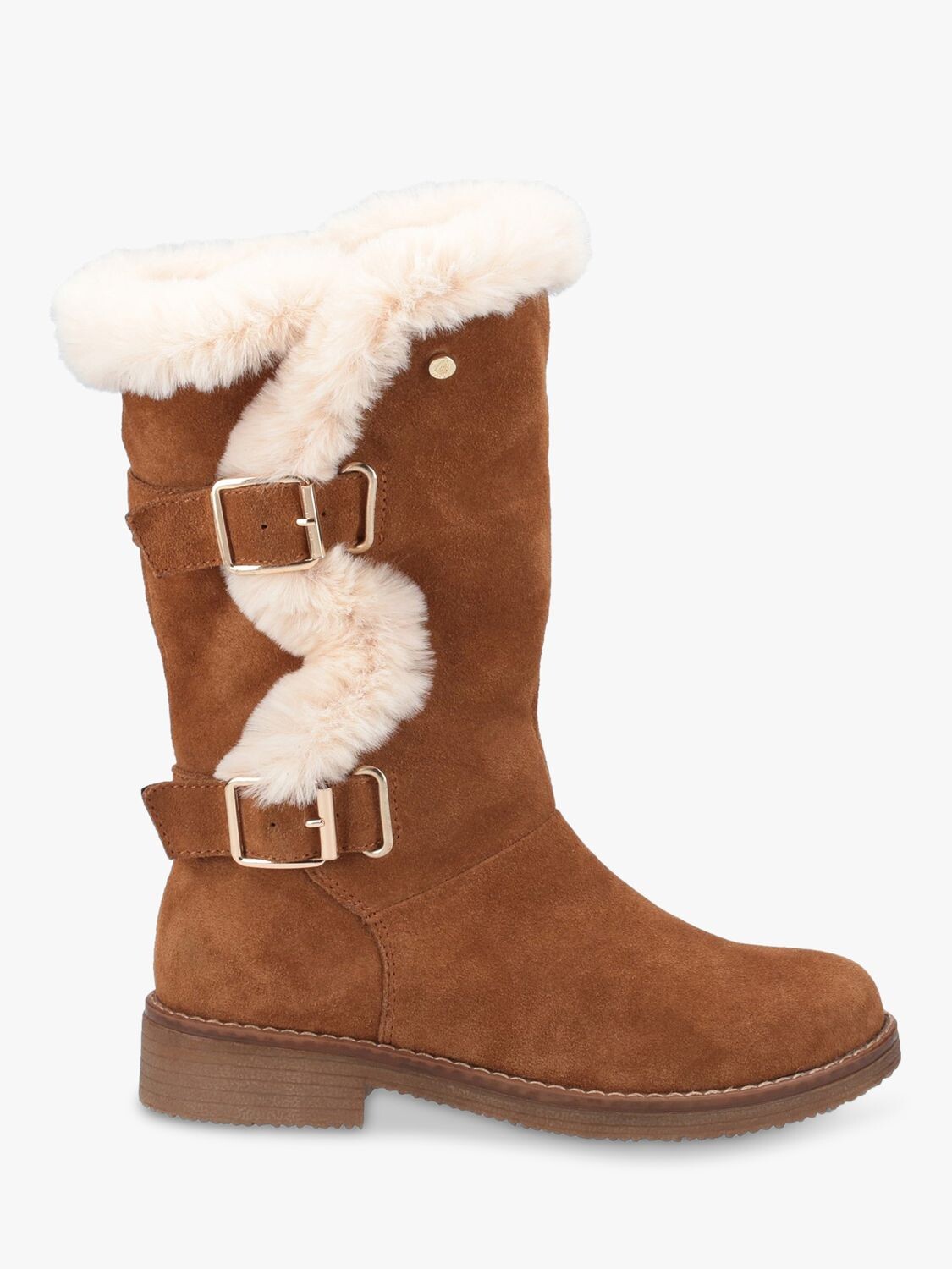 

Замшевые ботинки Hush Puppies Megan с пряжками из искусственного меха, светло-коричневые