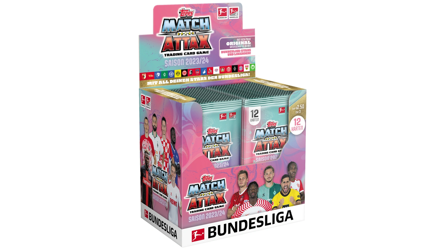 Topps Match Attax Bundesliga 2023/2024 Booster 36er Display TC цена и фото