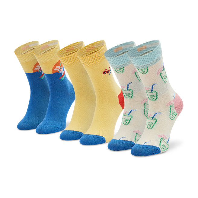 цена Носки Happy Socks, 3 шт, цвет синий