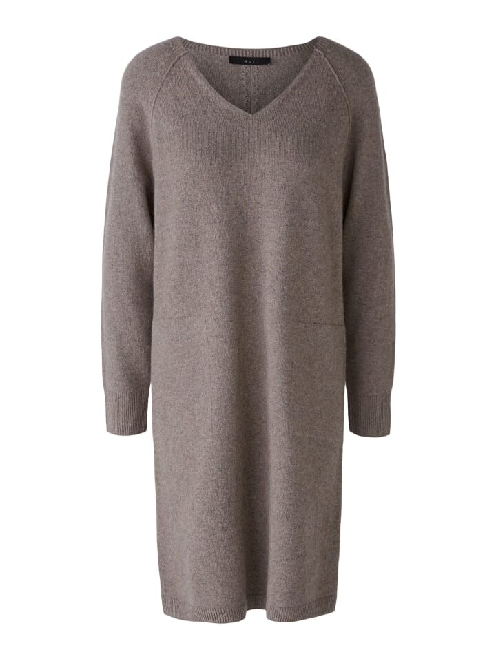 

Длинное платье Oui Strick Wollmischung, цвет smoky taupe