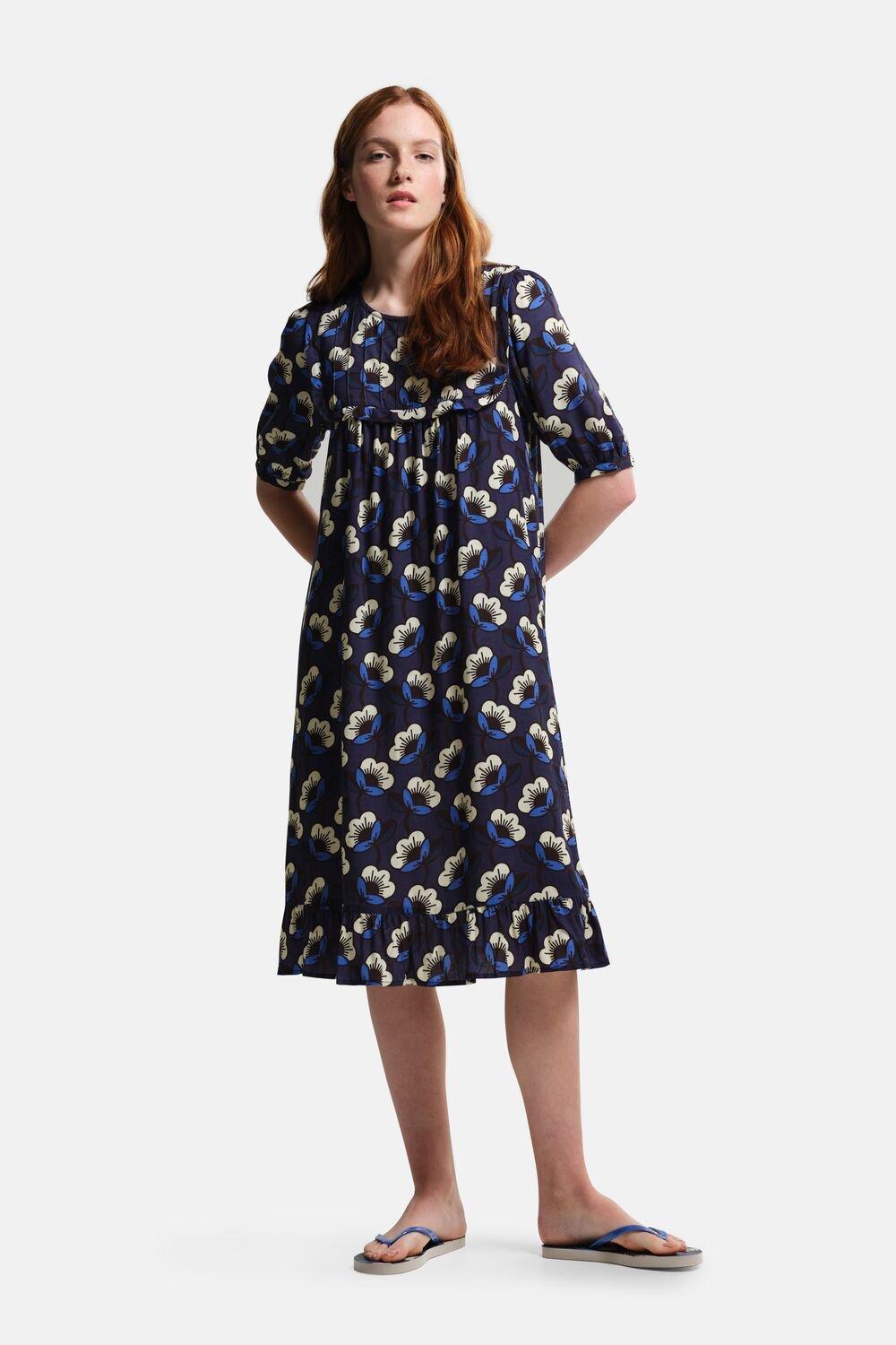 Платье с короткими рукавами и принтом 'Orla Kiely' Regatta, синий новинка женское платье большого размера элегантное свободное женское платье женское платье среднего востока