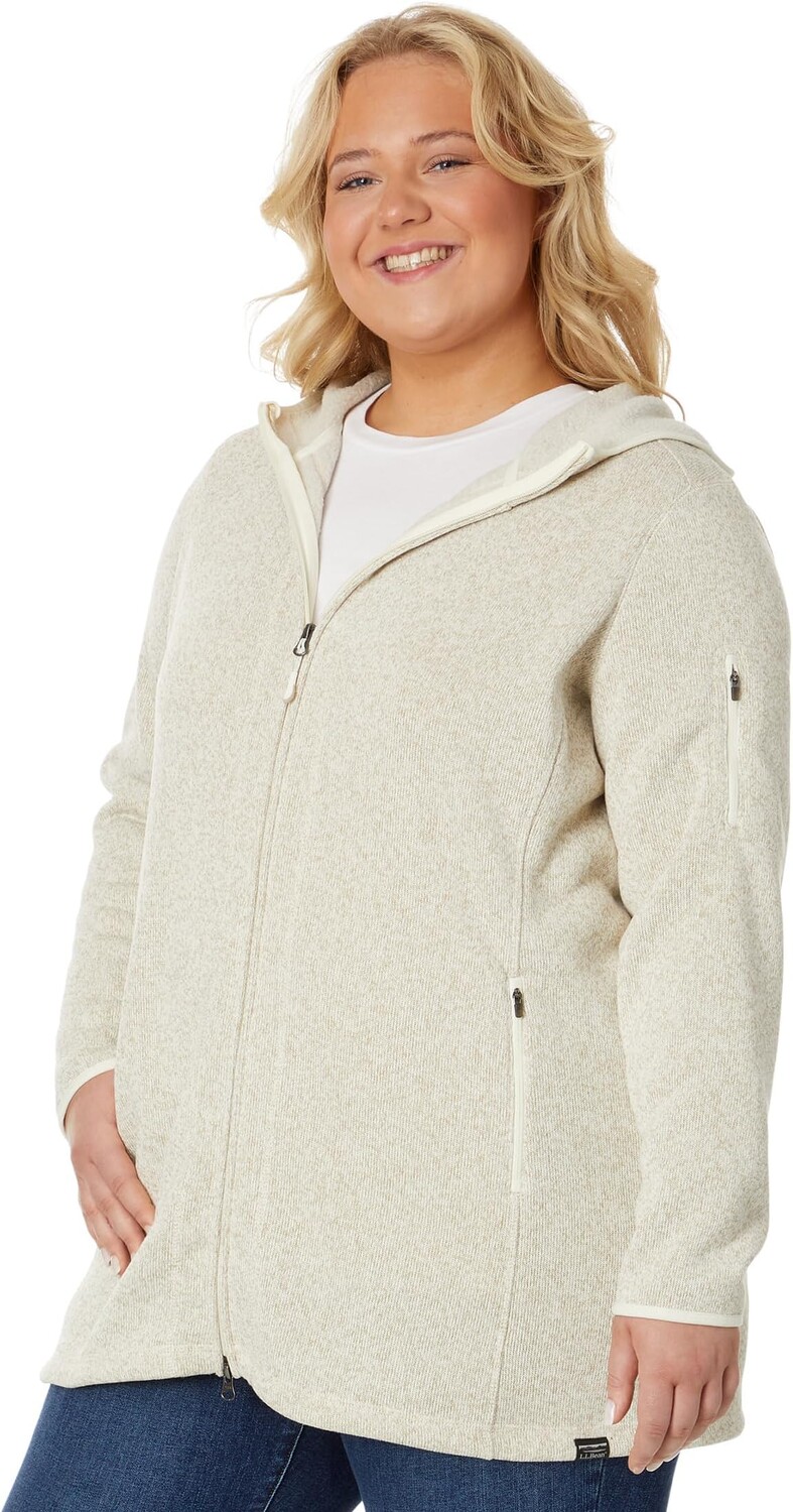 

Куртка Plus Size Sweater Fleece Coat L.L.Bean, цвет Sailcloth