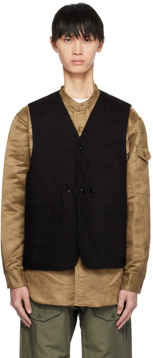 

Черный джинсовый жилет Upland Engineered Garments