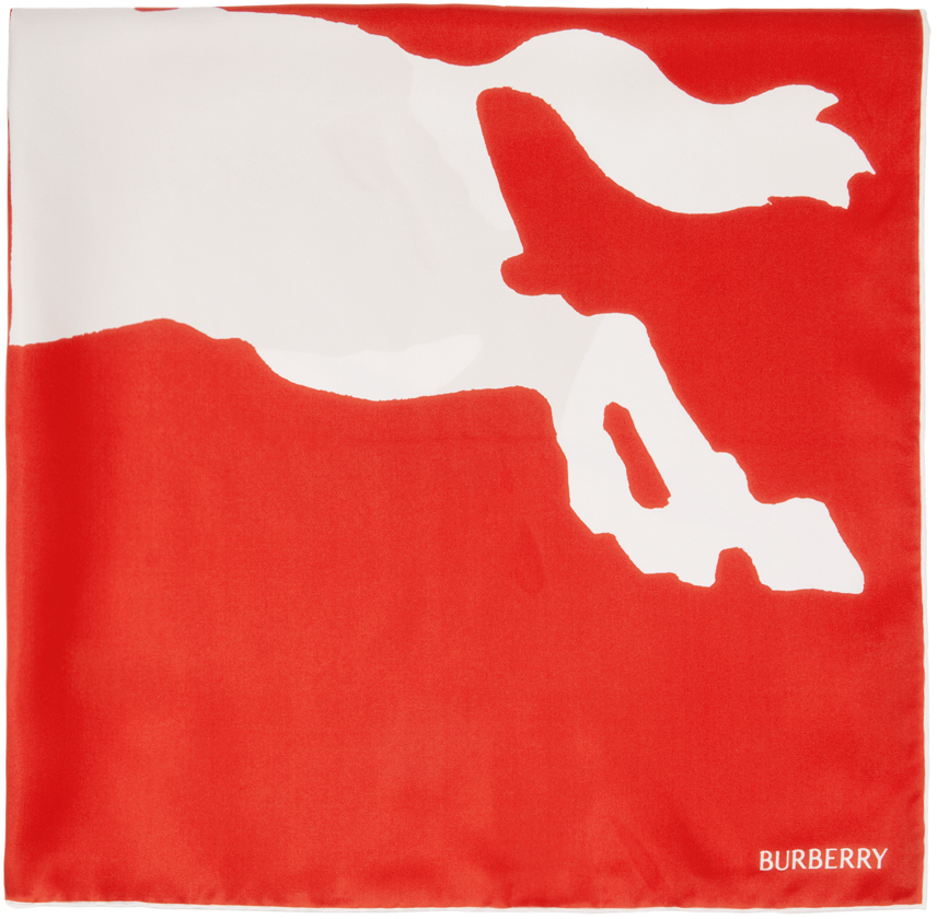 Красно-белый шарф EKD Burberry