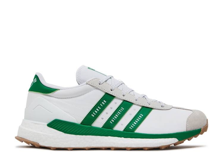 

Кроссовки Adidas HUMAN MADE X COUNTRY 'GEARS FOR FUTURISTIC TEENAGERS - WHITE GREEN', белый