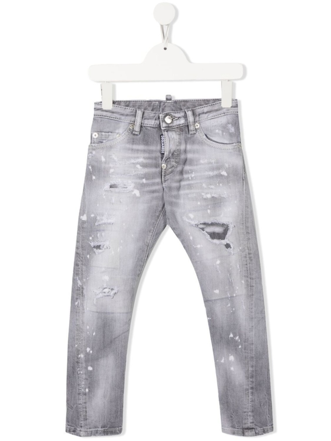 

Dsquared2 джинсы прямого кроя с прорезями, серый