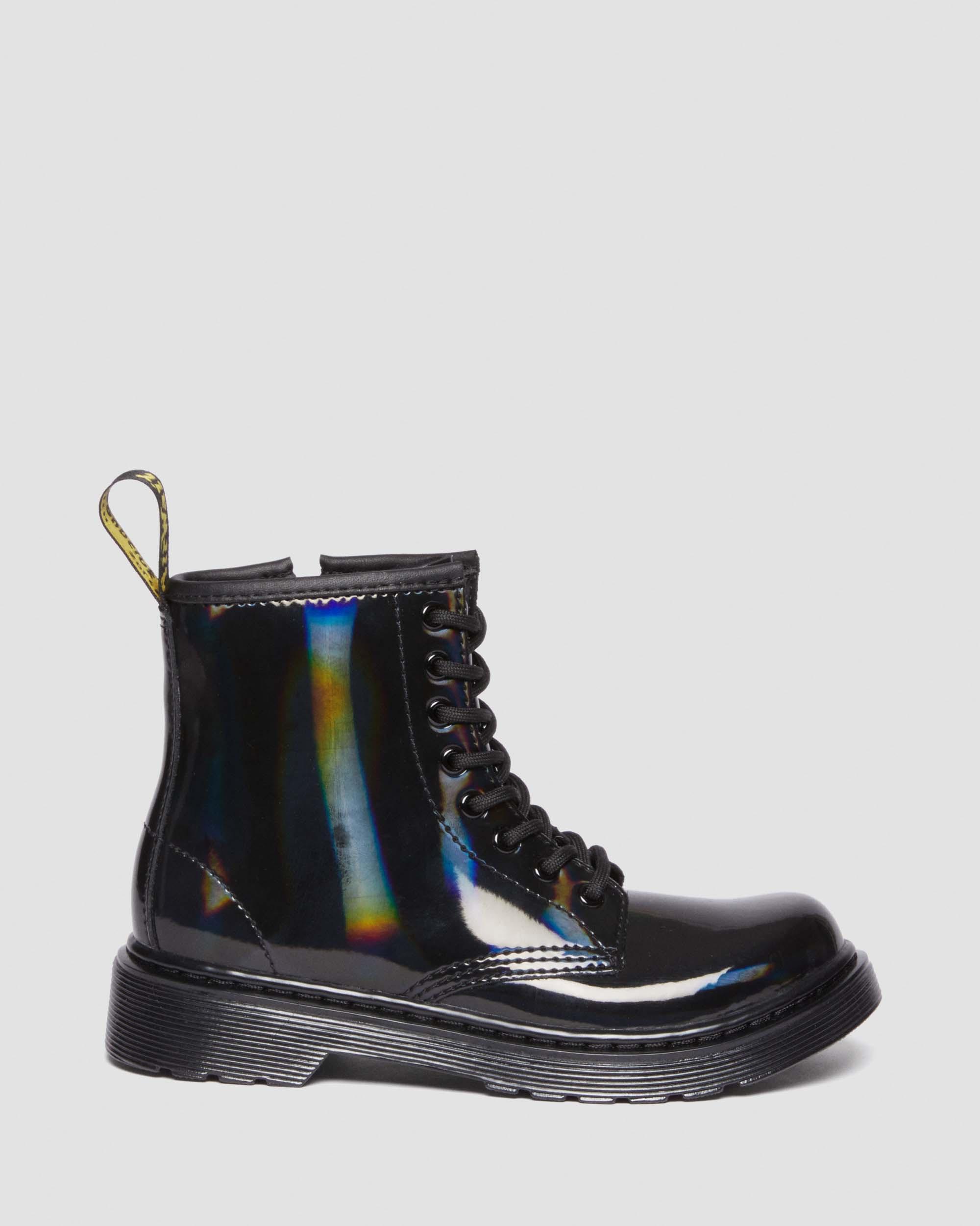 цена Ботинки Junior 1460 Rainbow из лакированной кожи на шнуровке Dr. Martens