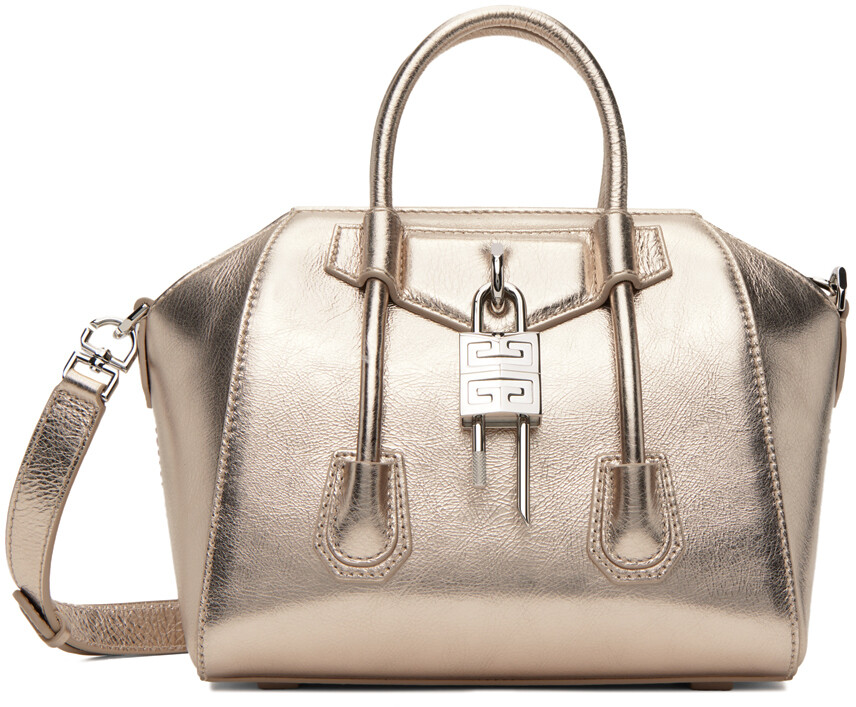 

Золотая мини-сумка с замком Antigona Givenchy