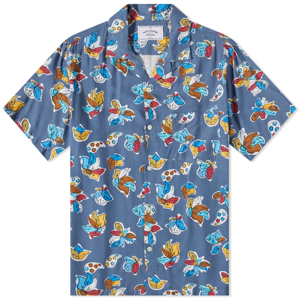 

Portuguese Flannel Рубашка с цветочным узором для отдыха, синий
