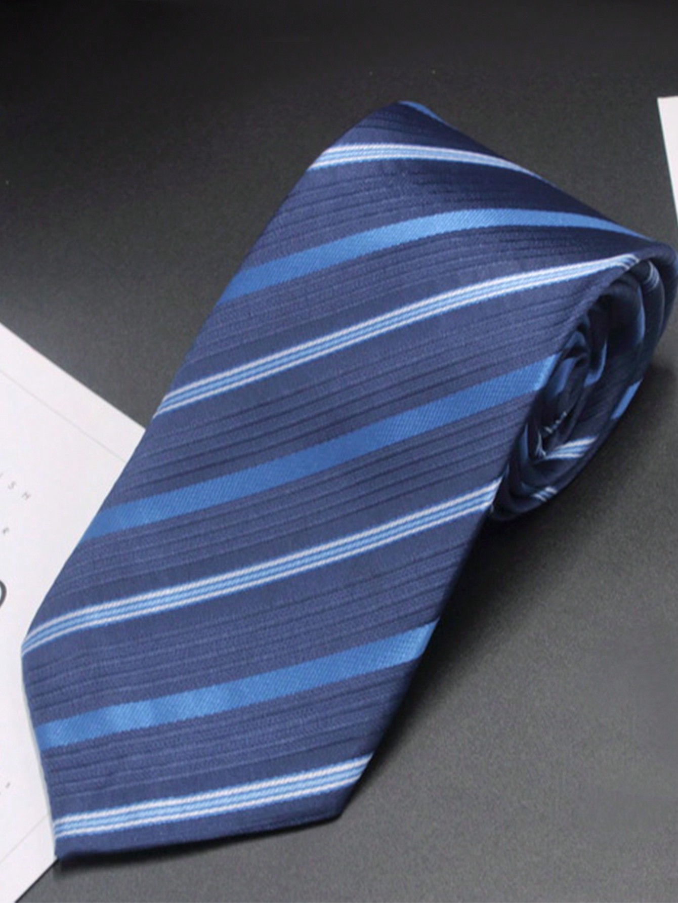 1 шт. Мужской деловой галстук, синий привет галстук черный белый цветочный шелковый мужской жилет галстук набор жаккардовый плоский воротник жилет без рукавов куртка галстук