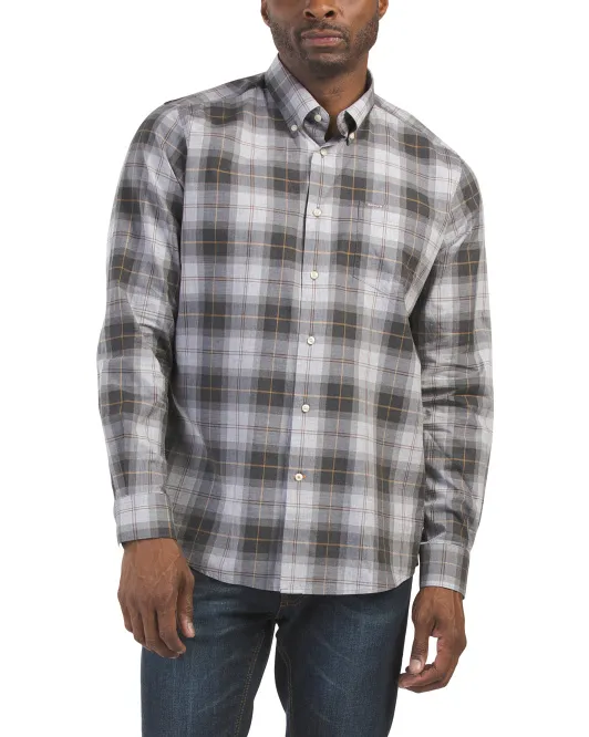 

Тканая рубашка Wetheram с длинными рукавами Barbour, цвет Greystone