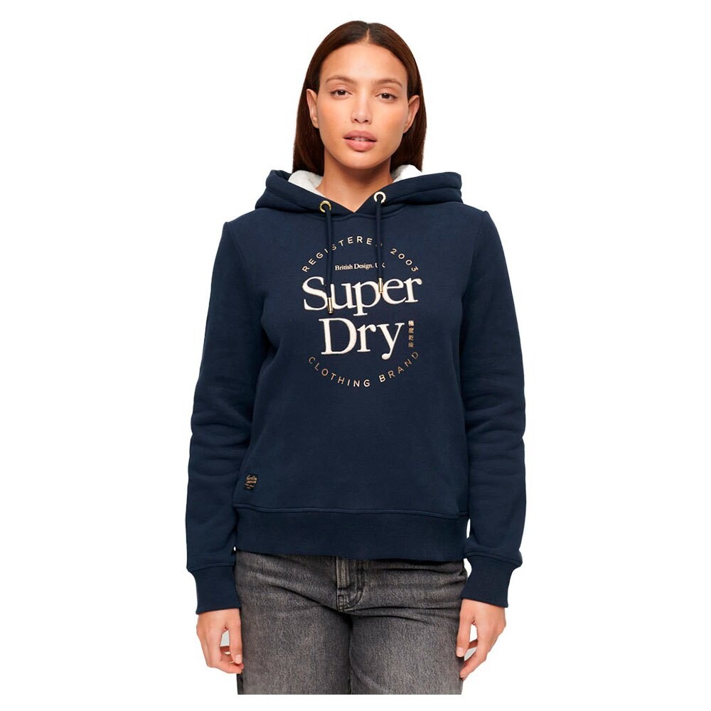 

Худи Superdry Luxe Metallic Logo, синий