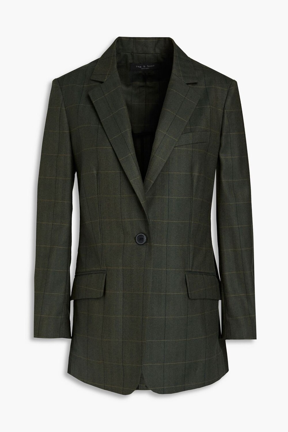

Шерстяной пиджак в клетку RAG & BONE, зеленый