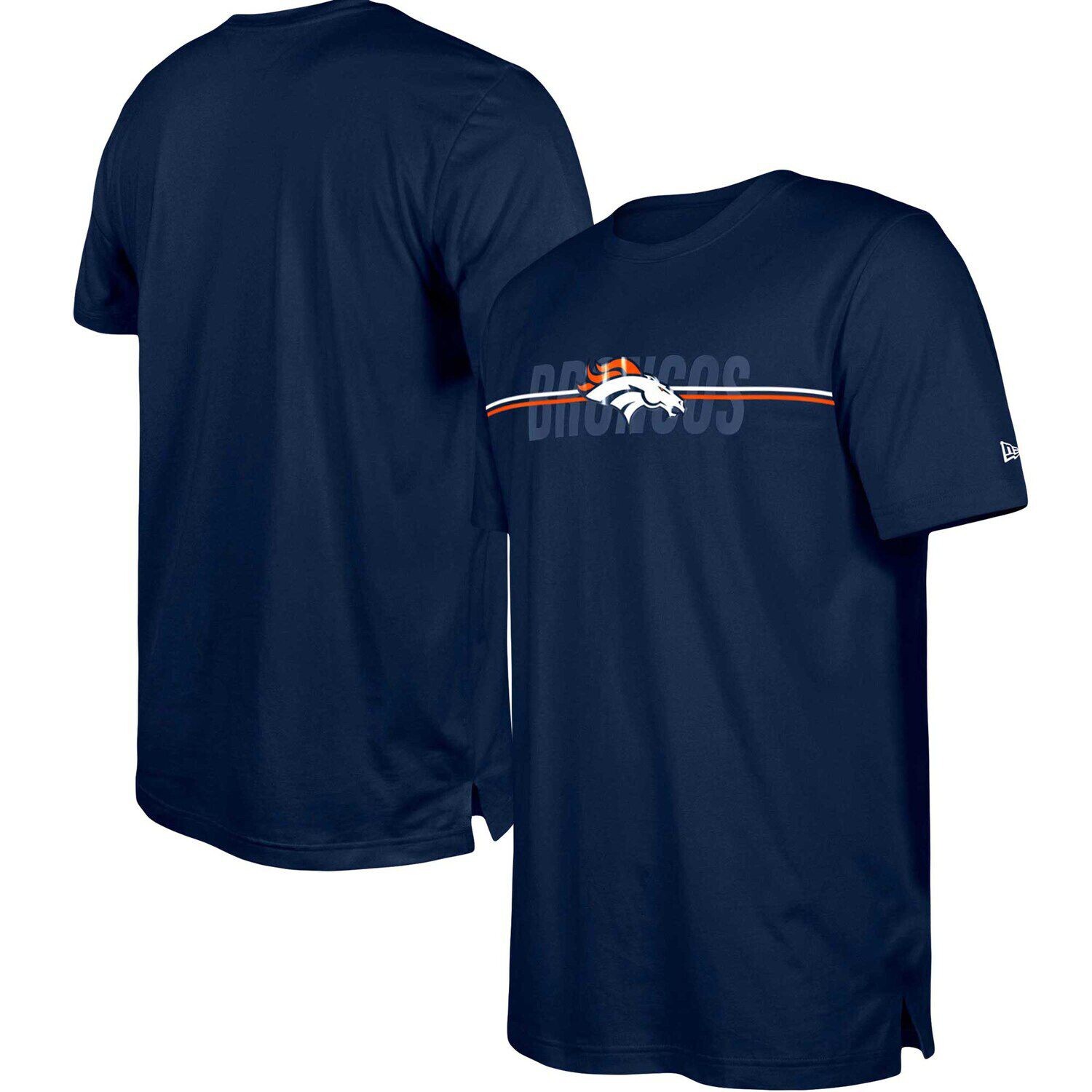 

Мужская темно-синяя футболка New Era Denver Broncos 2023 NFL Training Camp, Синий