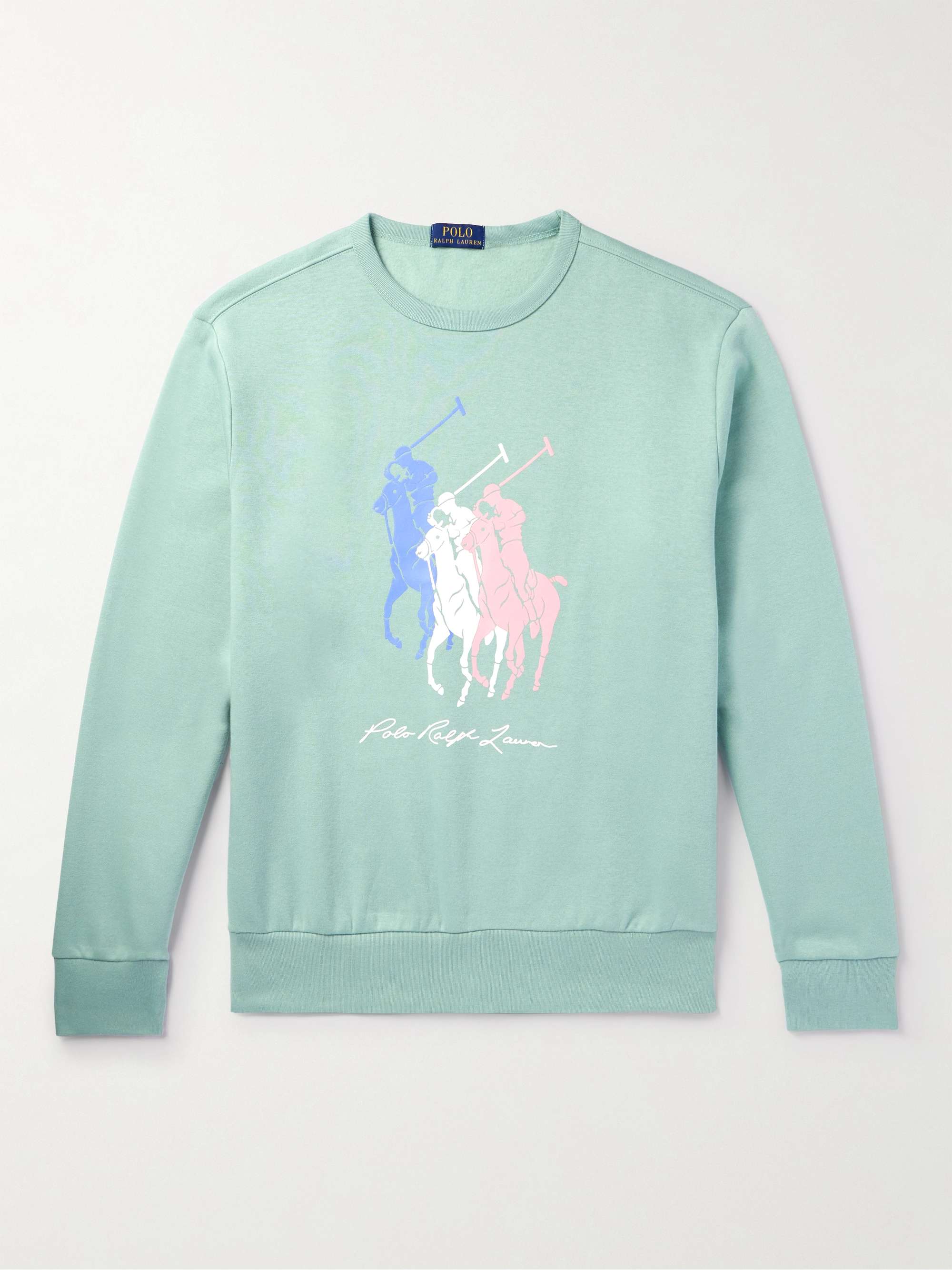 

Толстовка из смесового хлопкового джерси с принтом POLO RALPH LAUREN, зеленый