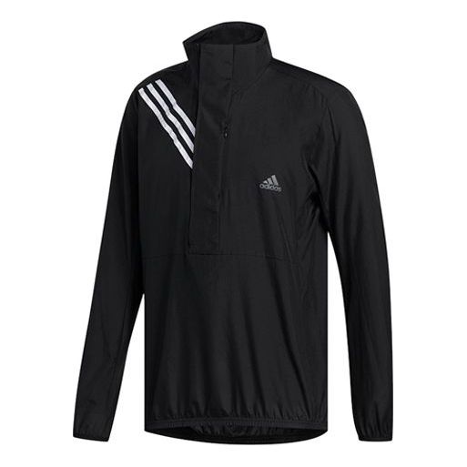 Куртка adidas Logo Print Casual Running Stand Collar Jacket Male Black, черный