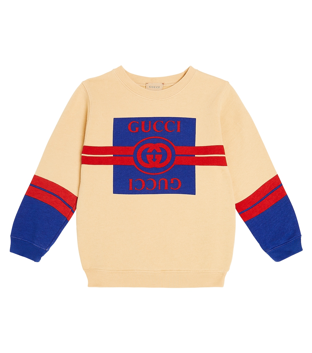 

Толстовка из хлопкового джерси с логотипом Gucci Kids, мультиколор