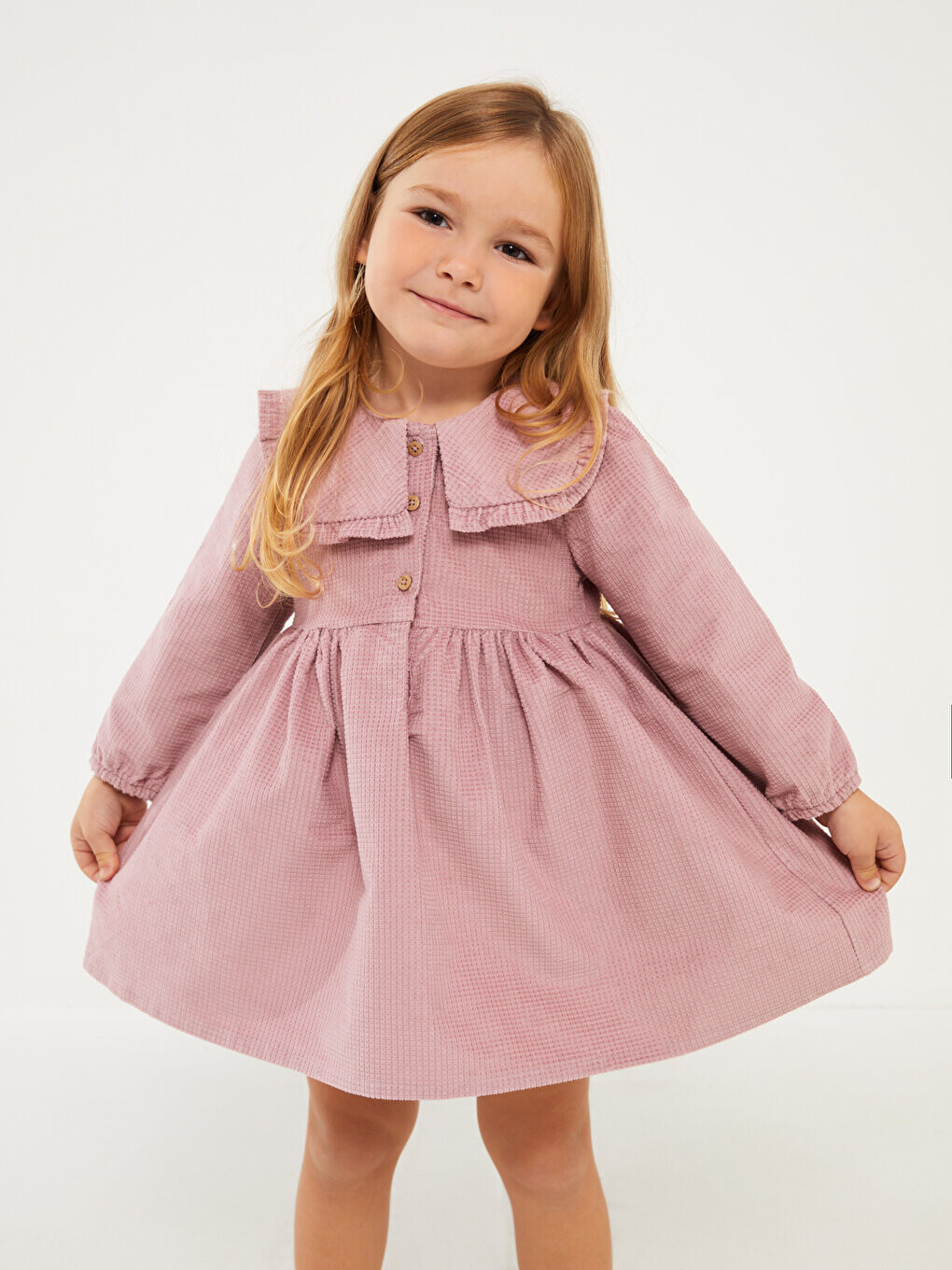 

Платье для маленьких девочек с воротником Bebe LCW baby, розовый