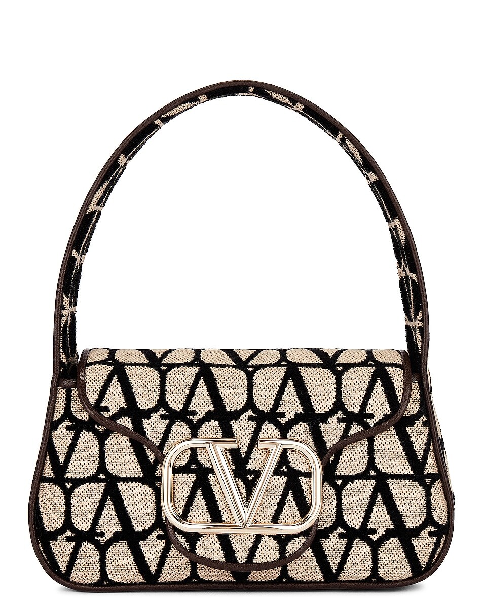 

Сумка через плечо Valentino Garavani Loco Hobo, цвет Naturale, Nero, & Fondant