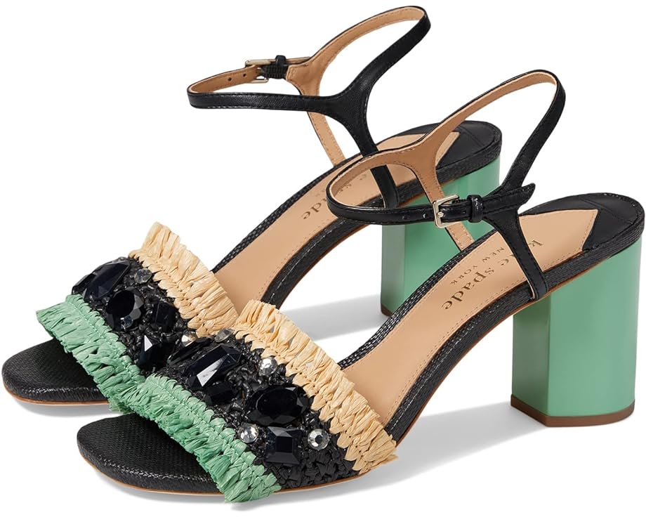 Туфли Kate Spade New York Bora Bora Heel, цвет Black/Natural/Mint