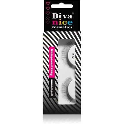 

Накладные ресницы из натурального волоса № 12 - 1 шт. Diva & Nice Cosmetics