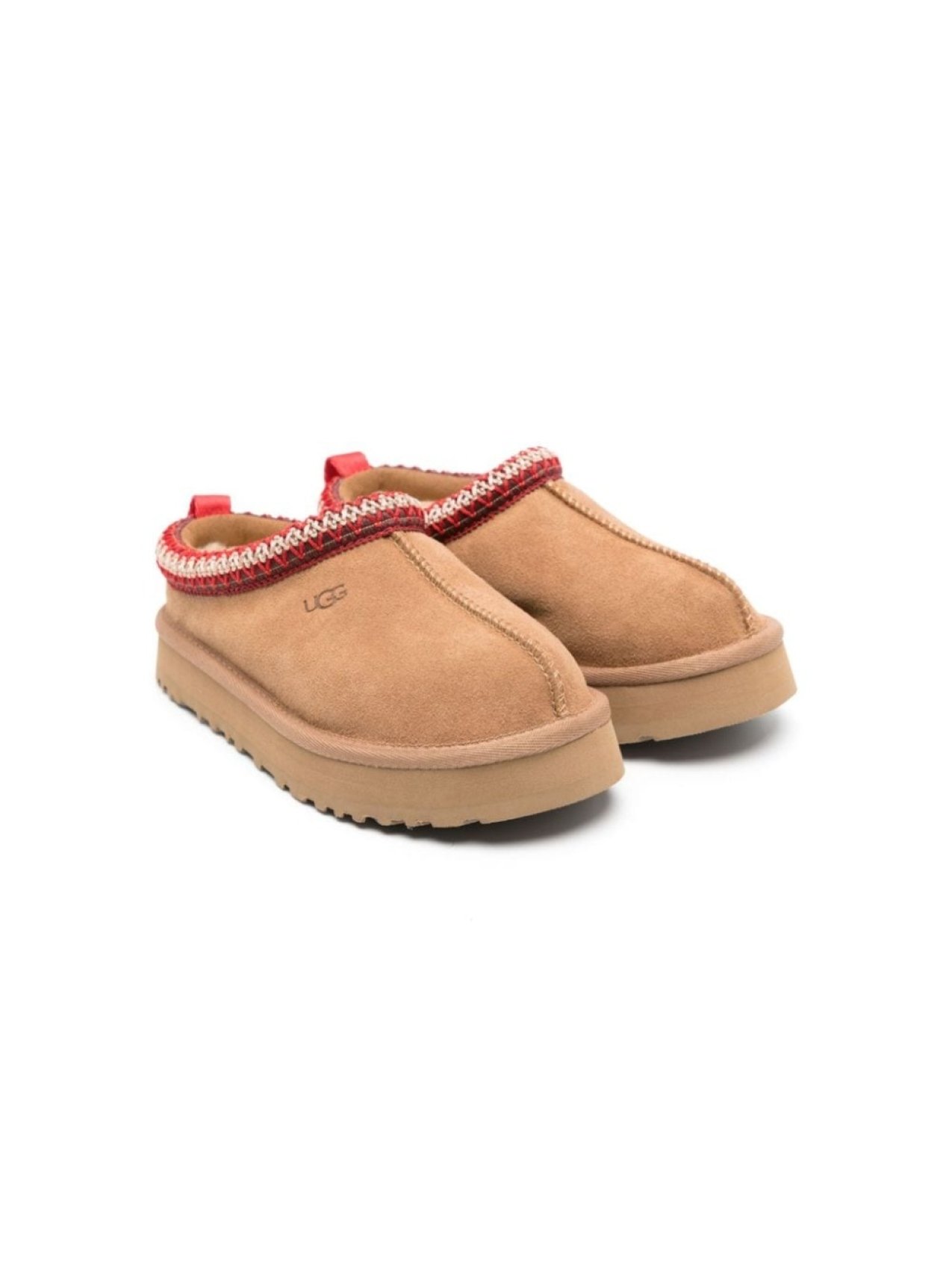 

UGG Kids замшевые сапоги Tazz с декоративной строчкой, коричневый