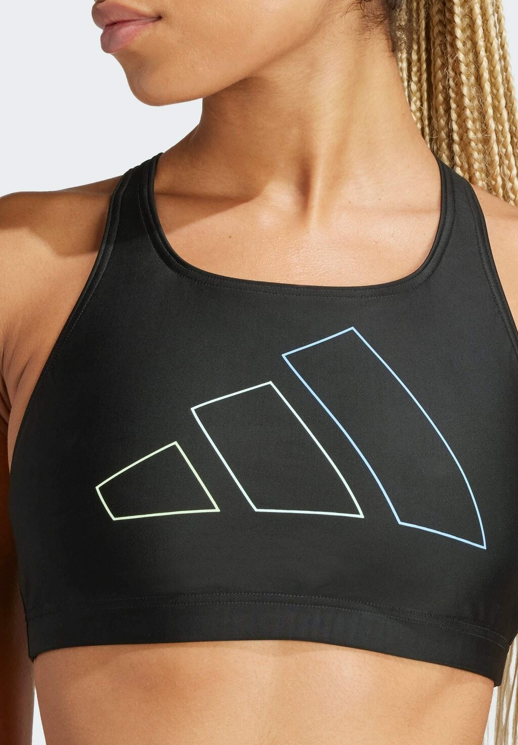 

Спортивный бюстгальтер средней поддержки BIG BARS adidas Performance, цвет black