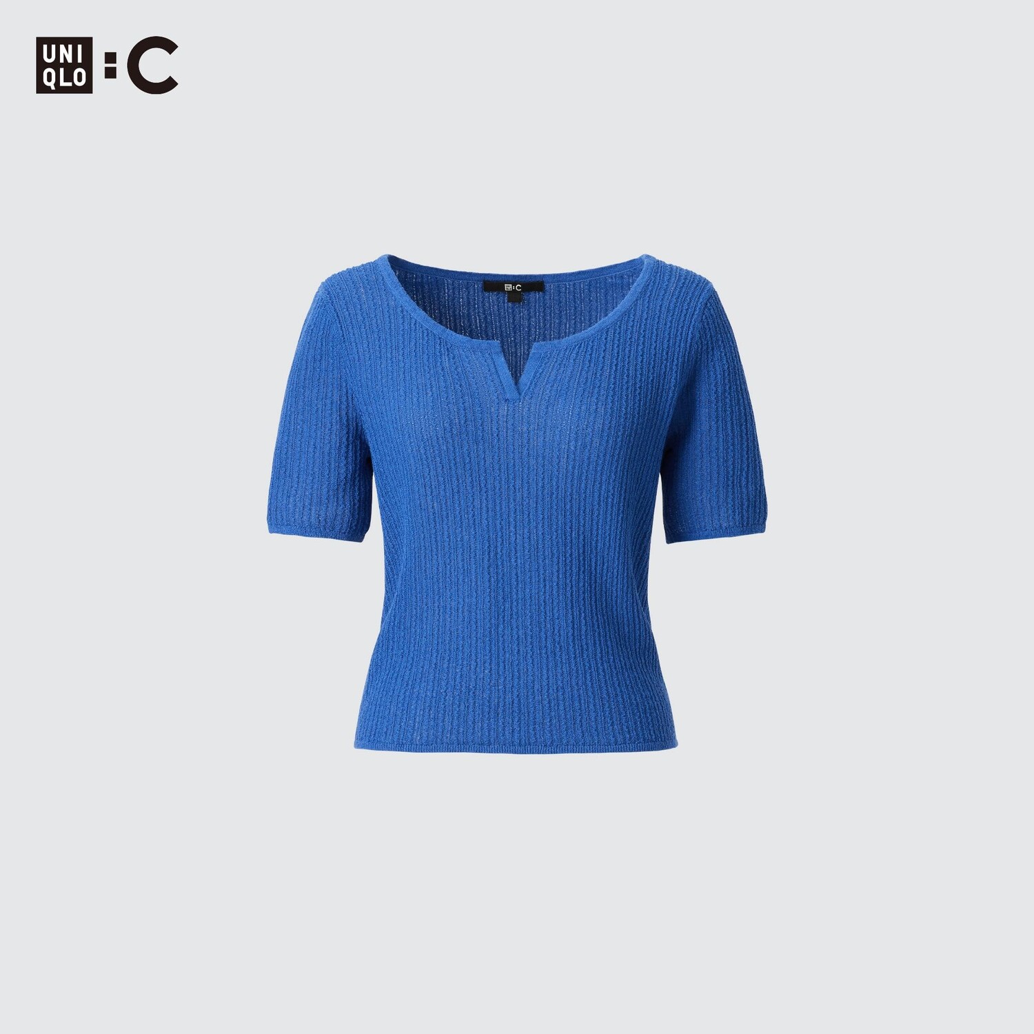 

Свитер Uniqlo женский с коротким рукавом, синий